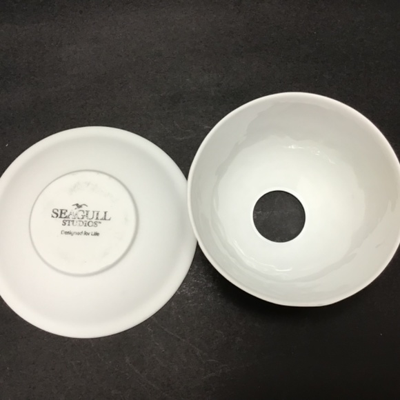 Fairy Lamp Votive Candle Holder Bisque Lithophane Roses Pattern Seagull Studios - Picture 7 of 7